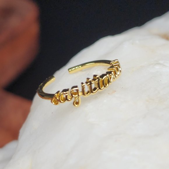Astrology Horoscope ZODIAC SAGITTARIUS 14K Gold Plated Ring Birthday Gift - Picture 8 of 9
